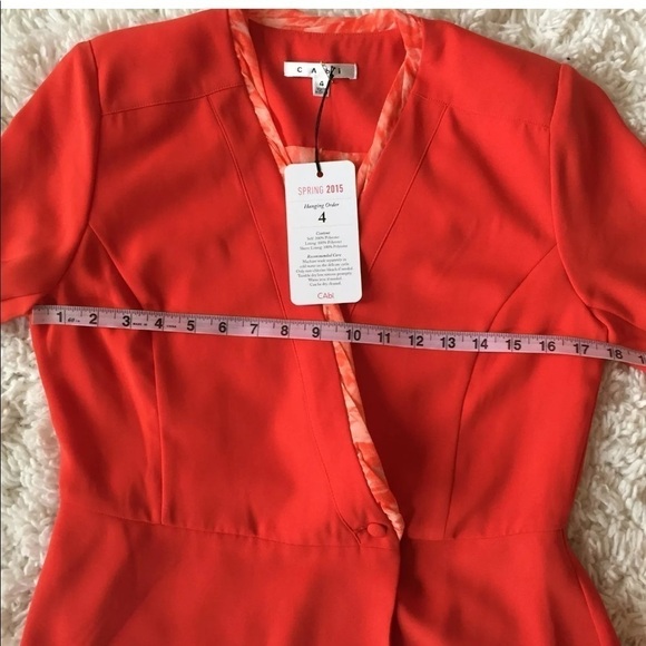 NWT Cabi Fall Jacket Orange Sz 4 Fully Lined - Picture 4 of 6